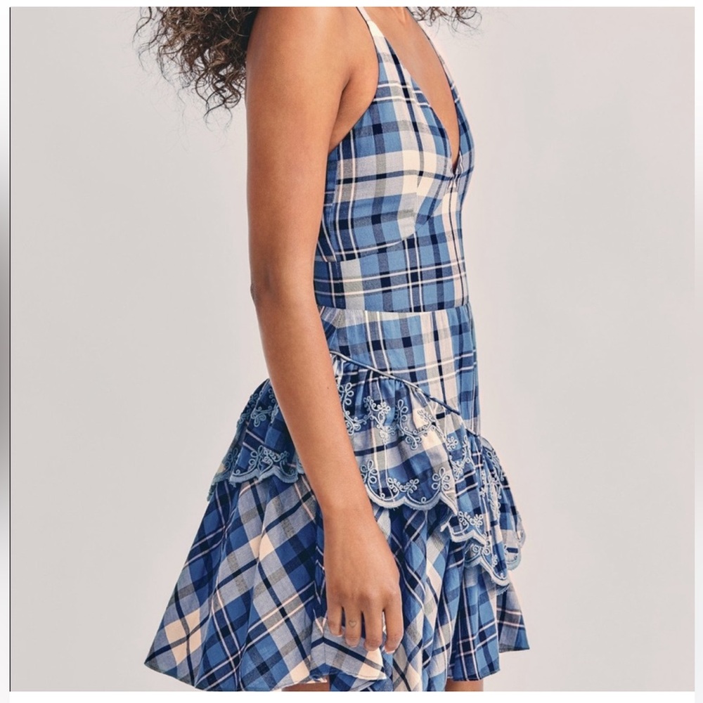LoveShackFancy Checkered Mini Dress
